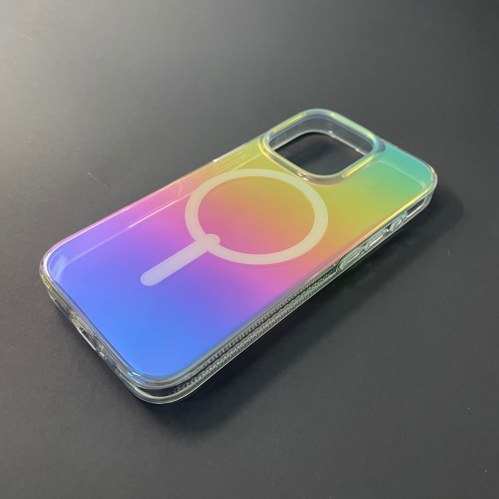 ZAGG iPhone 14 Pro Case Iridescent MagSafe Ombre Gradient Protective Cover